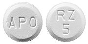 Rizatriptan benzoate (orally disintegrating) 5 mg (base) APO RZ 5