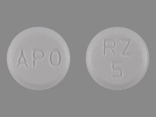 Rizatriptan benzoate (orally disintegrating) 5 mg (base) APO RZ 5