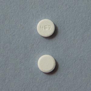 Pill 467 White Round is Rizatriptan Benzoate (Orally Disintegrating)