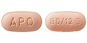 Hydrochlorothiazide and valsartan 12.5 mg / 80 mg APO 80/12.5