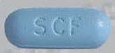 Pill SCF Blue Capsule/Oblong is Contac Severe Cold & Flu Maximum Strength