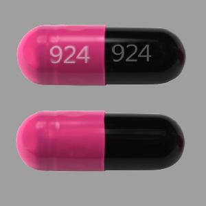 Pill 924 924 Pink Capsule/Oblong is Lansoprazole Delayed-Release