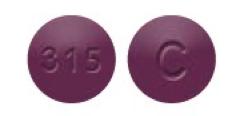 Pill C 315 Maroon Round is Bupropion Hydrochloride Extended-Release (SR)