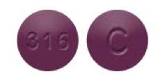Pill C 316 Maroon Round is Bupropion Hydrochloride Extended-Release (SR)