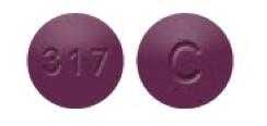 Pill C 317 Maroon Round is Bupropion Hydrochloride Extended-Release (SR)