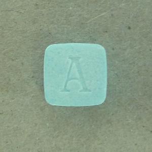 Pill A Blue Four-sided is Altoids Smalls Wintergreen
