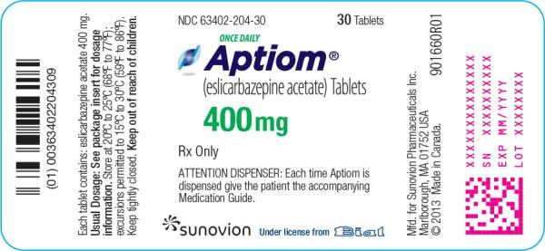 Aptiom 400 mg ESL 400