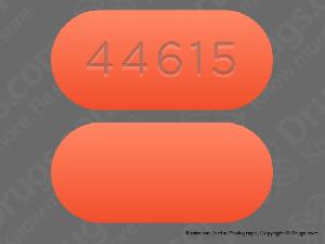 Pill 44615 Orange Capsule-shape is Multi-Symptom Cold and Sinus
