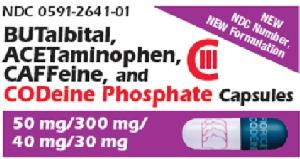 Acetaminophen, butalbital, caffeine and codeine phosphate 300 mg / 50 mg / 40 mg / 30 mg FIORICET CODEINE Logo (Four Heads)