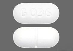 Pill G 036 White Capsule/Oblong is Acetaminophen and Hydrocodone Bitartrate