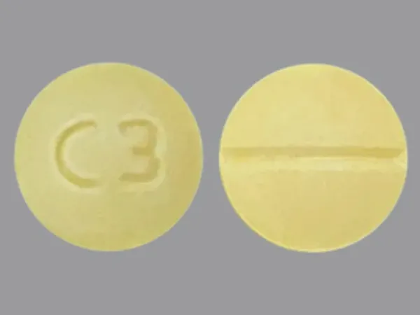 Pill C3 Yellow Round is Folic Acid