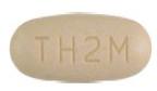 Pill TH2M White & Yellow Capsule/Oblong is Hydrochlorothiazide and Telmisartan