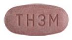 Pill TH3M Red & White Capsule/Oblong is Hydrochlorothiazide and Telmisartan