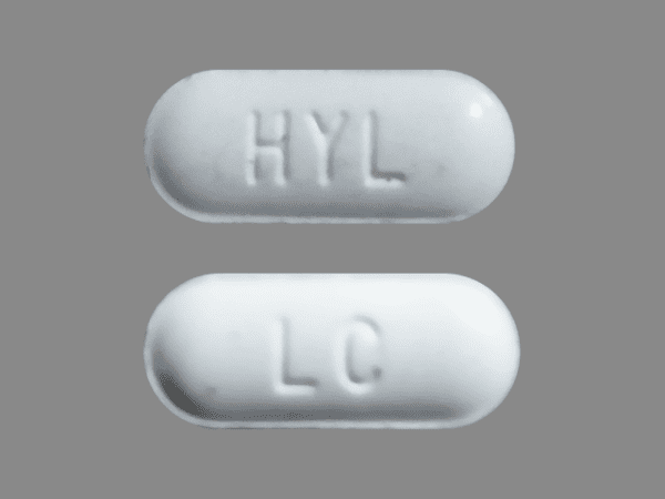 Pill HYL LC White Capsule/Oblong is Hyland