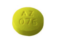Pill AZ 076 Yellow Round is Caffeine