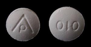 Pill AP 010 White Round is Aspirin