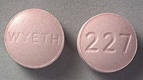 Pill WYETH 227 Pink Round is Phenergan