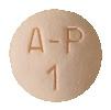 Pill M A-P 1 Beige Round is Atovaquone and Proguanil Hydrochloride