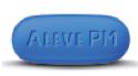 Pill ALEVE PM Blue Capsule/Oblong is Aleve PM