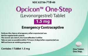 Opcicon one-step levonorgestrel 1.5mg 718