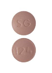 Pill SG 124 Pink Round is Clopidogrel Bisulfate