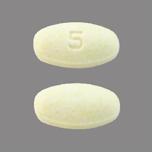 Pill 5 Yellow Oval is Olanzapine