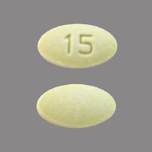 Pill 15 Yellow Oval is Olanzapine