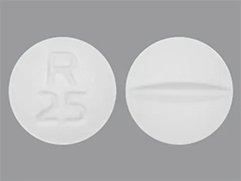Pill R 25 White Round is Metoprolol Tartrate