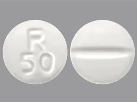 Pill R 50 White Round is Metoprolol Tartrate