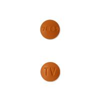 Pill TV 7809 Brown Round is Amlodipine Besylate, Hydrochlorothiazide and Valsartan