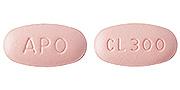 Pill APO CL300 Pink Capsule-shape is Clopidogrel Bisulfate
