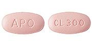 Pill APO CL300 Pink Capsule/Oblong is Clopidogrel Bisulfate