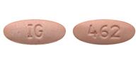 Pill IG 462 Pink Oval is Rizatriptan Benzoate