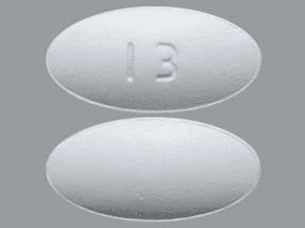 Pill 13 White Oval is Losartan Potassium