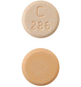 Pill C 286 Orange Round is Cetirizine Hydrochloride (Chewable)
