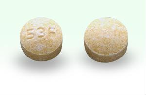 Pill 536 Yellow Round is Potassium Citrate Extended-Release