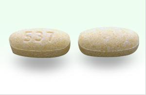 Pill 537 Yellow Elliptical/Oval is Potassium Citrate Extended-Release