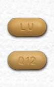 Pill LU Q12 Yellow Capsule/Oblong is Amlodipine Besylate and Valsartan