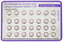 Pill D5 Pink Round is Ethinyl Estradiol and Norethindrone Acetate