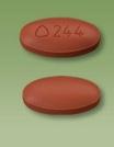 Pill Logo 244 Red Elliptical/Oval is Trandolapril and Verapamil Hydrochloride