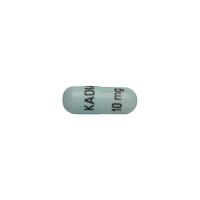 Pill KADIAN 10 mg Blue Capsule-shape is Morphine Sulfate Extended Release