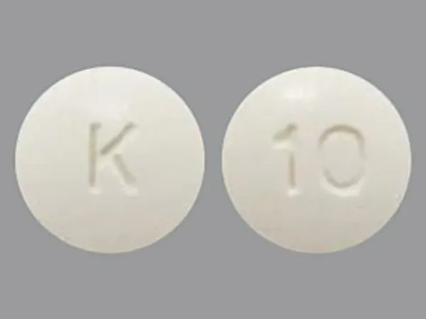 Pill K 10 White Round is Metronidazole