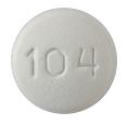 Pill M 104 White Round is Memantine Hydrochloride