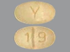 Pill Y 1 9 Peach Oval is Alprazolam