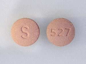 Pill S 527 Pink Round is Bupropion Hydrochloride Extended-Release (SR)