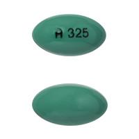 Pill A325 Green Capsule/Oblong is Methoxsalen