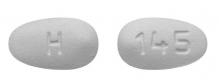 Pill H 145 White Egg-shape is Losartan Potassium