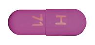 Pill H 71 Purple Capsule/Oblong is Esomeprazole Magnesium Delayed-Release