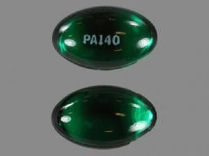 Pill PA140 Green Elliptical/Oval is Vitamin D2