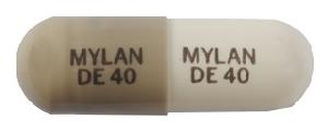 Dexmethylphenidate hydrochloride extended-release 40 mg MYLAN DE 40 MYLAN DE 40